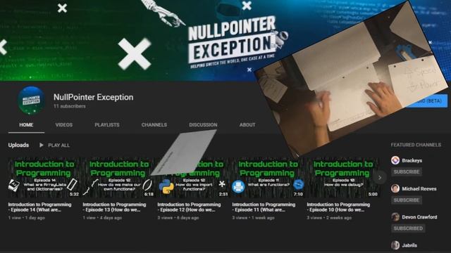 NullPointerException Channel Trailer