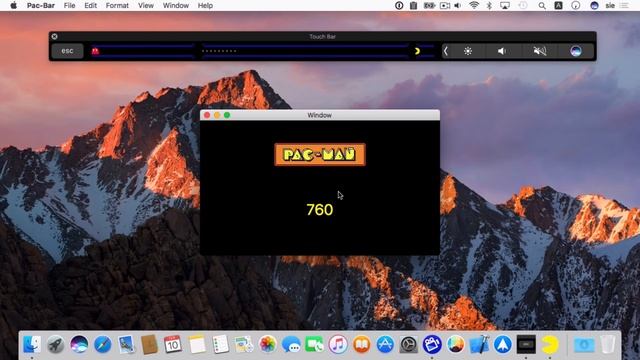 Pac-Man for the MacBook Pro Touch Bar
