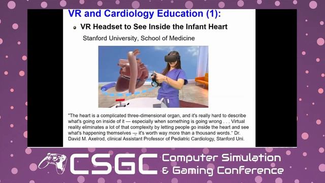 CSGC 2021: Immersive technologies and medical education