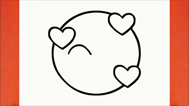 HOW TO DRAW A EMOJI WITH HEARTS