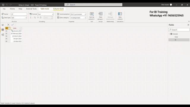 Value DAX Text Function  Power BI  Type Cast