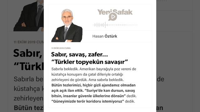 Hasan Öztürk - Sabır, savaş, zafer… “Türkler topyekûn savaşır” - 11.10.2019