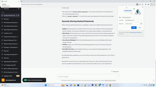 Encrypting Passwords