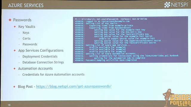 Karl Fosaaen - Attacking Azure Environments with PowerShell - BSides Portland 2018