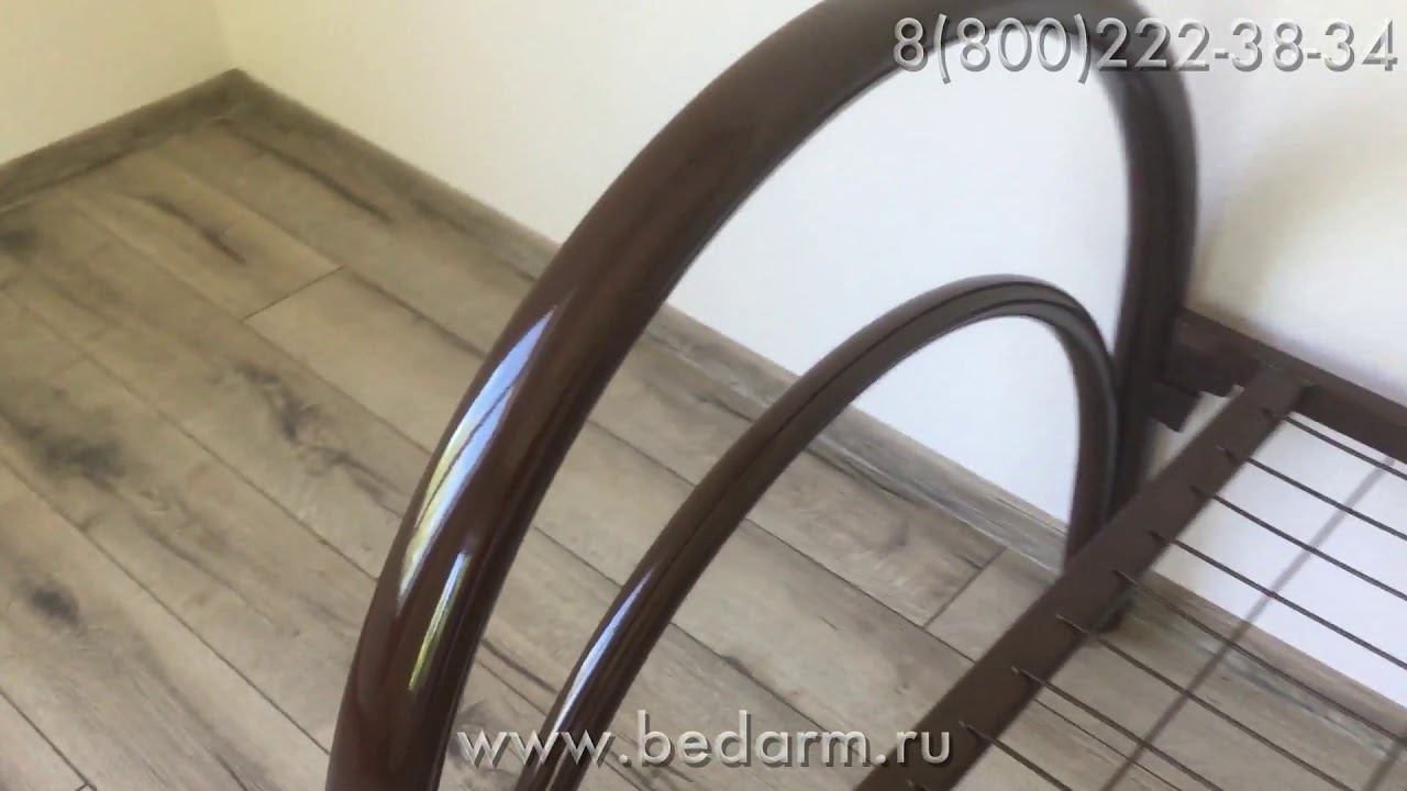 Кровать металлическая КС-1 (3) в коричневом цвете (обзор с комментариями)