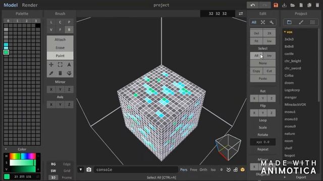 VoxelLapse: Создаем алмазную руду из игры Minecraft в Воксельной графике