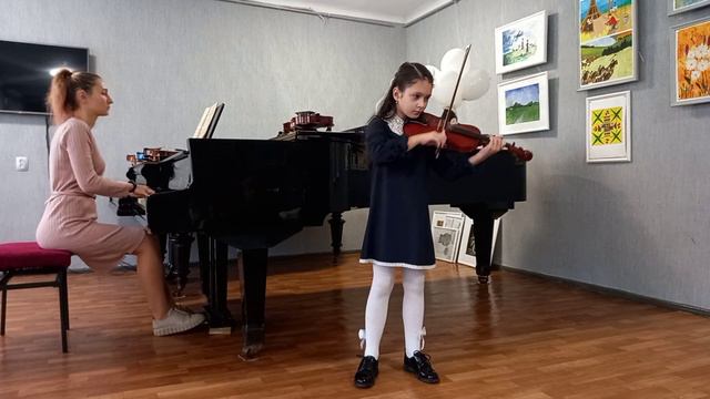 Кристина Зубчик 7 лет. О. Ридинг Концерт Си Минор 1 часть.