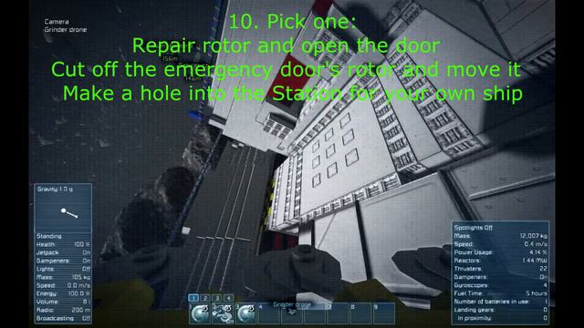Space engineers Escape from mining station part 2 /2 Made by Saturax.CZ