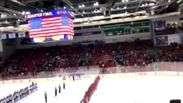 Во время юниорского чемпионата по хоккею в челябинске выключили гимн сша
