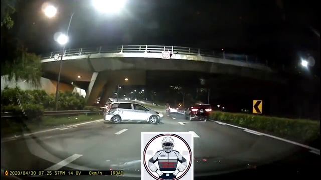 30apr2020 Pie  Tribecar Silver Toyota Wish   Speeding In The Wet & Lost Control At The Bend