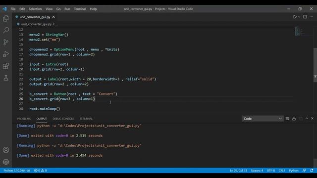 Unit Converter GUI Application with Python | GUI Projects with Tkinter | Crazy Coders