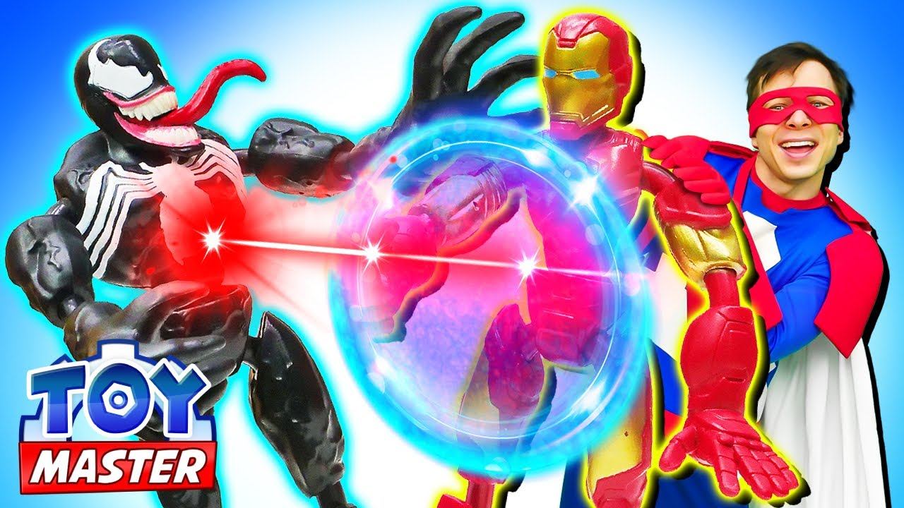 Шоу Той Мастер - Веном сражается с Железным Человеком! Супергерои в видео для мальчиков