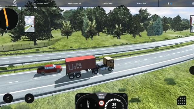 تجربة لعبة euro truck simulator Pro 18مهكره رابط اسفل داخل متجر كوكل ابلي 4دولار