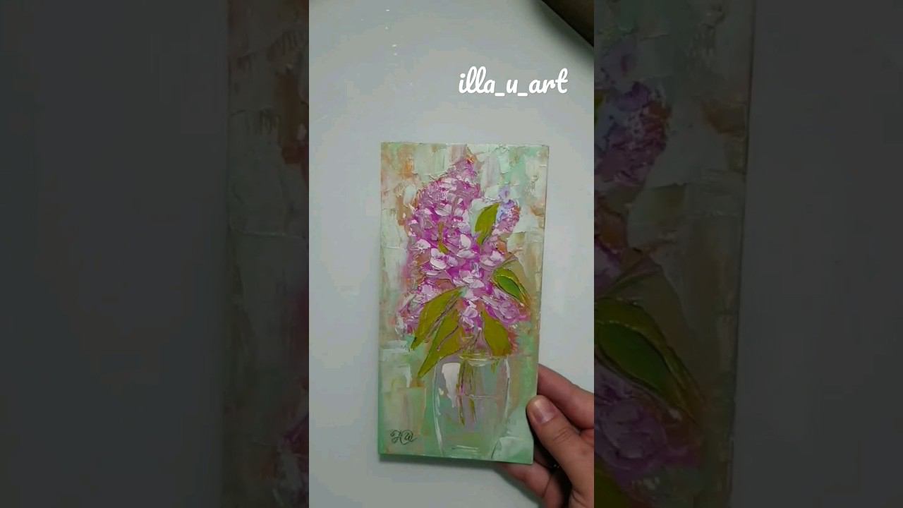 Lilac Painting. Impasto Oil Art. #art #floralpainting #dailypainting #aesthetic