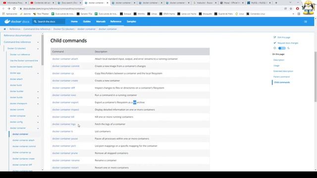 Curso de Docker : Comandos Container