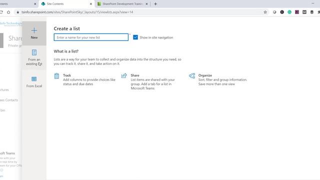 How to create a list from excel in SharePoint Online