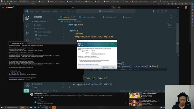 Self Learning - Echo + Templ, took me some time to find the documentation, lol