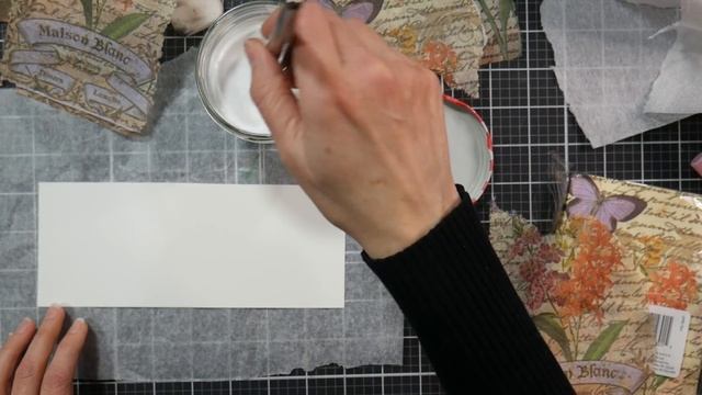 How To Decoupage Napkins for Beautiful Backgrounds for Cardmaking and Mixed Media Projects