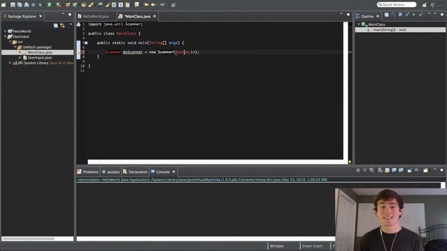 Programming for Beginners in Java - 9 - User Input
