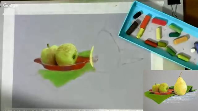 Как нарисовать простой натюрморт сухой пастелью