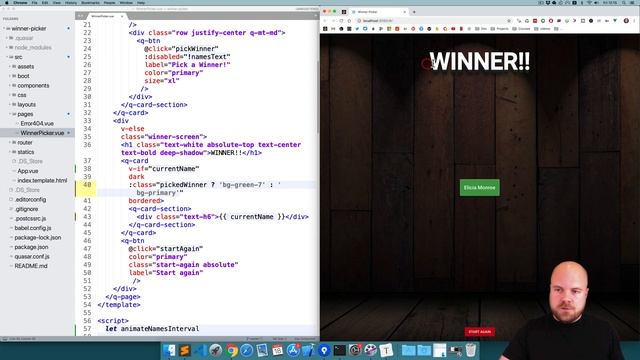 Quasar Framework: Winner Picker App & Winner Announcement! (2/2)