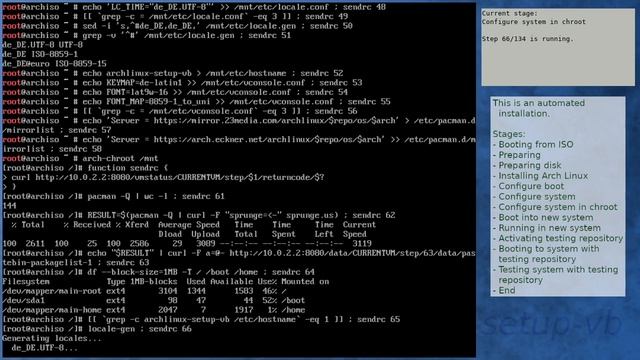 Arch Linux installation recording to kernel 5.9.14-arch1-1 (testing)