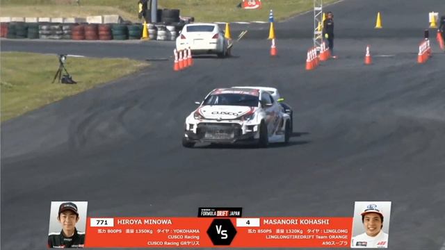 Hiroya Minowa Winning Runs on Formula Drift Japan 2023 RD1 (SUZUKA TWIN)