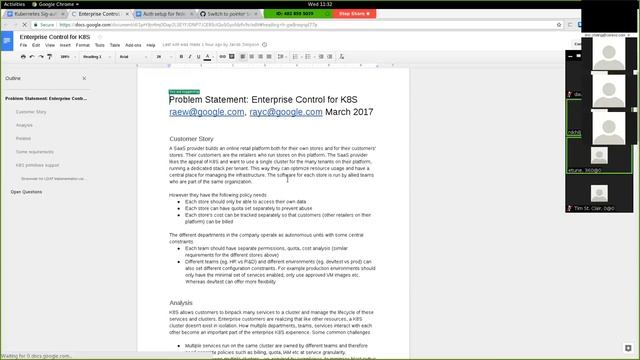 Kubernetes SIG Auth 20170419
