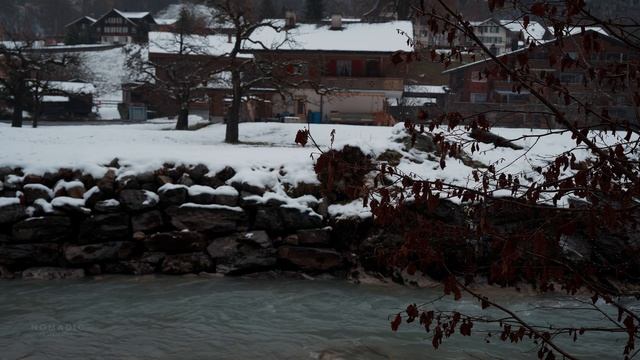 8K River Sounds in Lauterbrunnen, Switzerland for Sleep, Nature