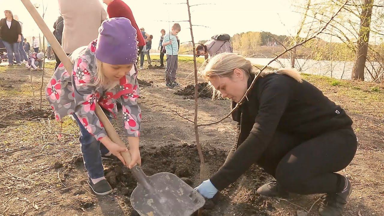 Около 200 жителей Спутника участвовали в патриотической акции на Аллее Славы