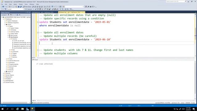How To Update Data in an SQL Table | Microsoft SQL Server 2017 for Everyone