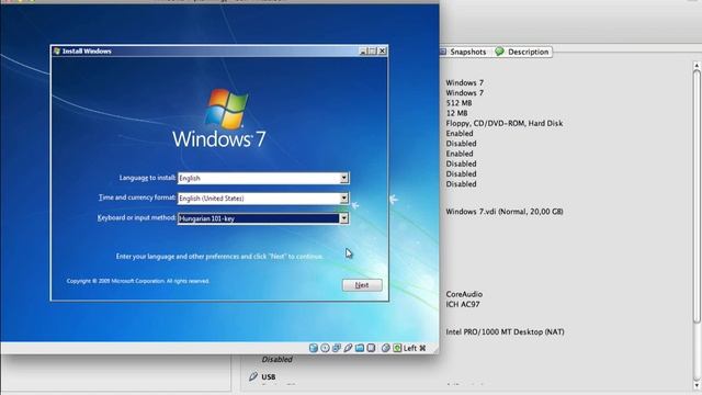 Install Windows 7 on Mac OS X with VirtualBox