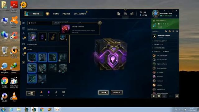 League Of Legends Open Hextech Chest