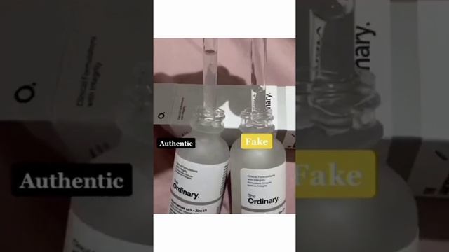 The ordinary products Fake and authentic