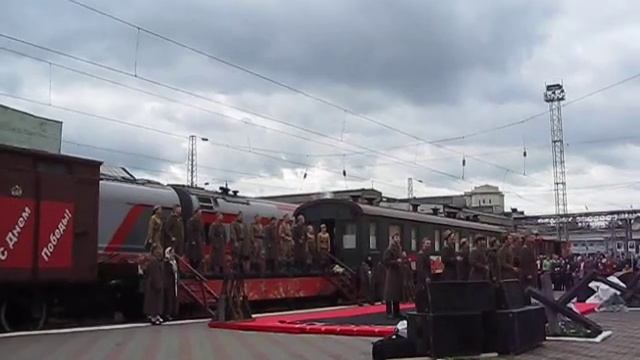 Ретро-поезд "ПОБЕДА" в г.Ростове-на-Дону 05.05.2015 г