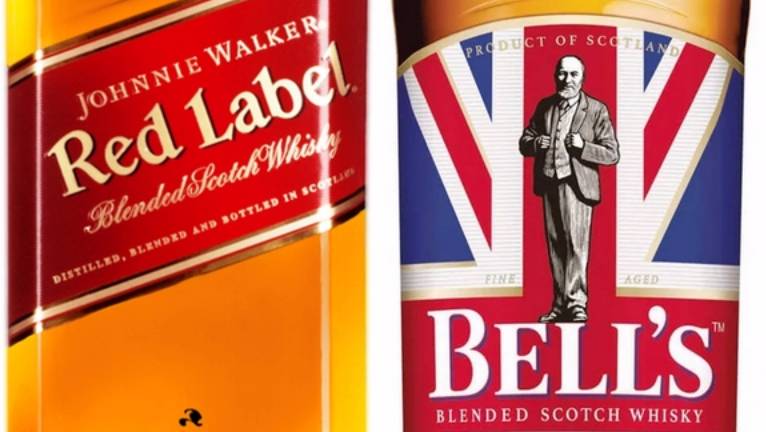 Сравнение Whisky Bell’s с Whisky Johnnie Walker Red Label.