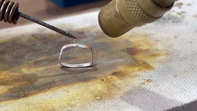 How to make a ring with stone. Aquamarine.