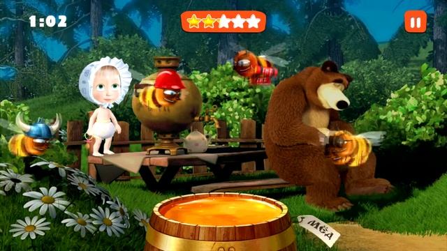 Маша ловит бабочек , развивающая игра для малышей.