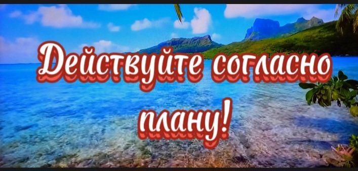 Действуйте согласно плану!