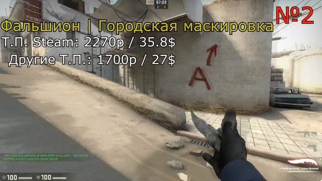 топ 5 самых дешевых ножей в CS:GO