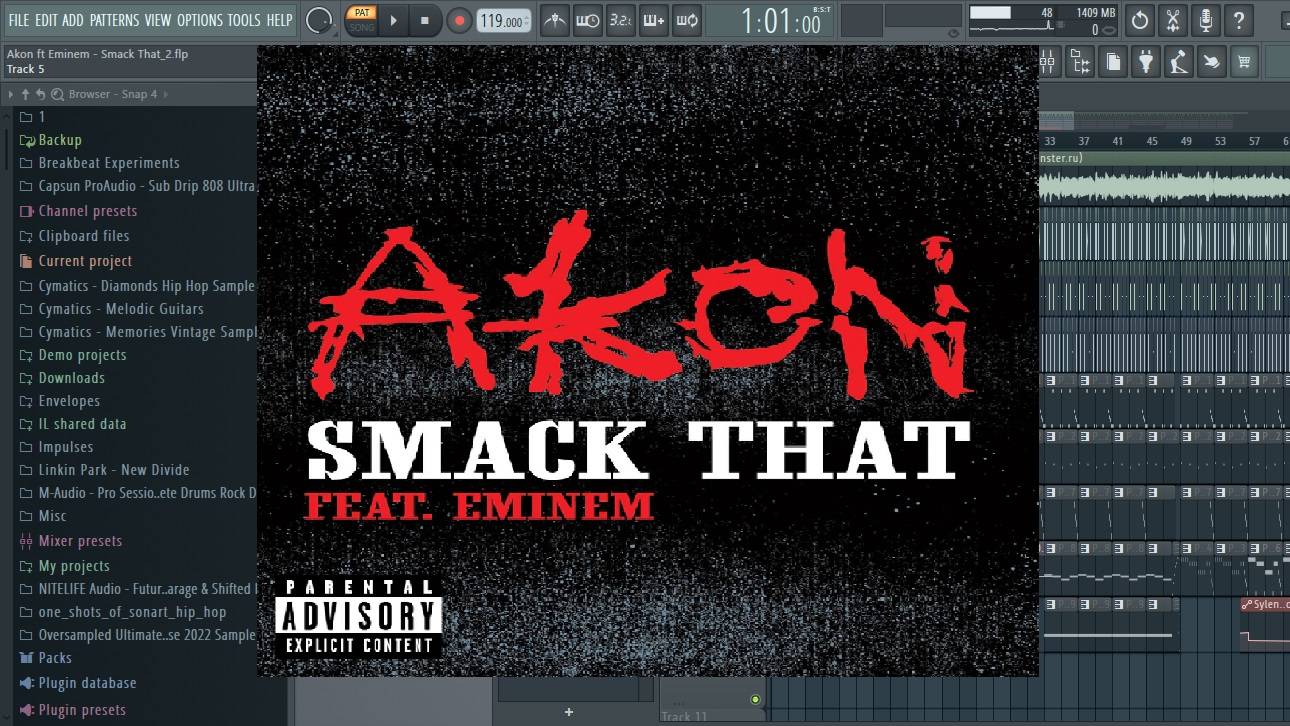 Музыка из твоего телефона Akon — Smack That (feat. Eminem) FL Studio