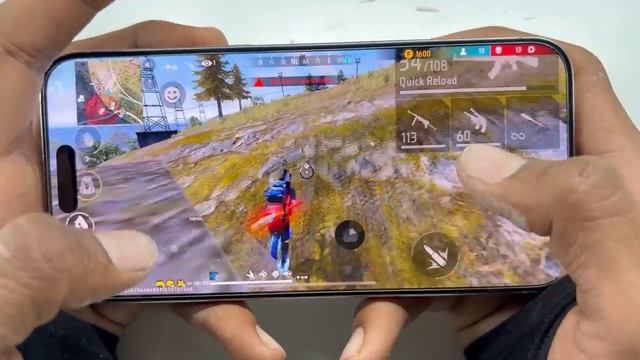 Ak47 gun 99% headshot rate gameplay solo VS squad full gameplay iPhone 15 Pro Max handcam