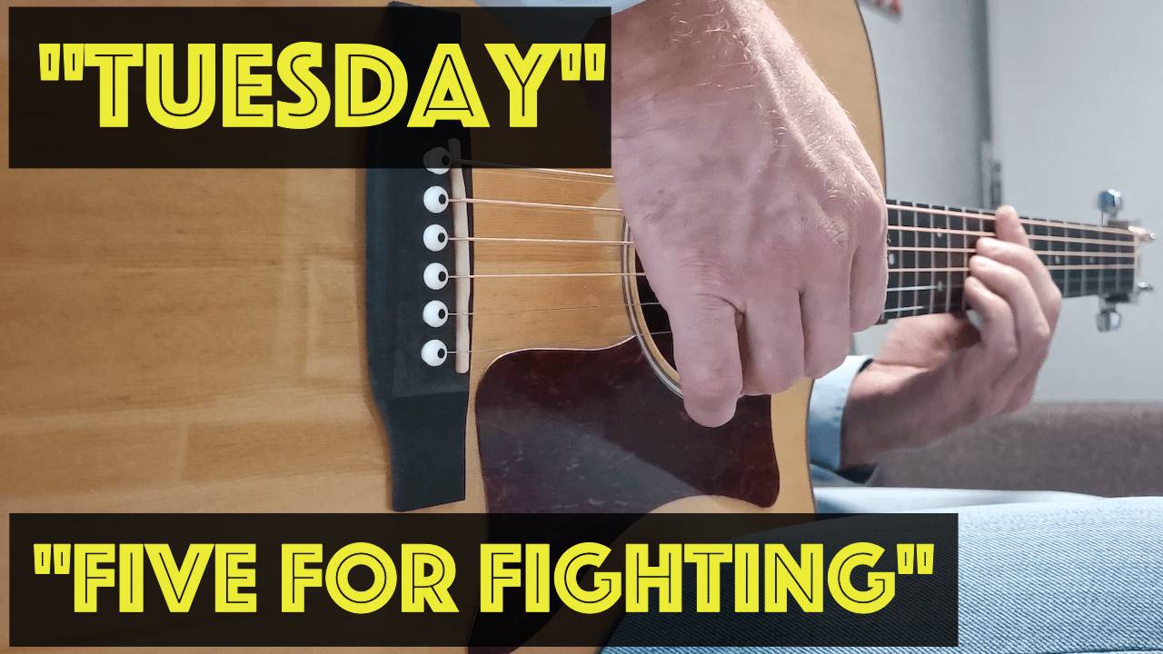 "Tuesday" - Five for fighting | Аранжировка на гитаре + медленная версия табулатуры / ноты