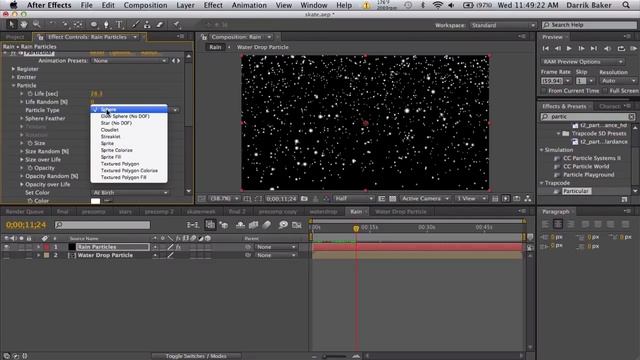 After Effects Tutorial: Slow Motion Rain Particles