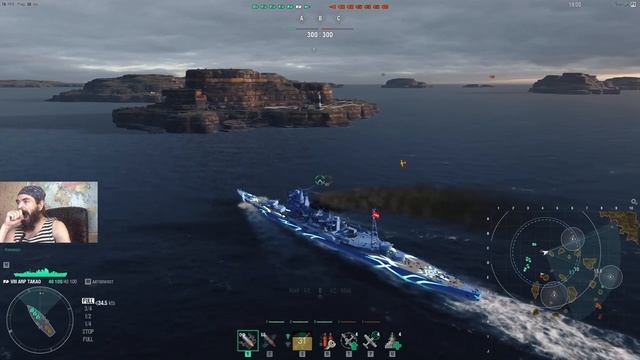 World of Warships ...1440 HD ... Иду на прорыв -(755 боёв) 1 ранг Взят 11часов 07 минут ))) ...