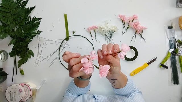 Венок из Цветов на Голову ? Как собрать, чтобы прожил максимально долго ? Монтажная Техника ?