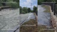 Река Салгир в Симферополе начинает разливаться