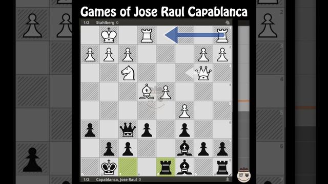 Stahlberg - Capablanca, Jose Raul || Buenos Aires (Argentina) 1939 @chessbuddies 🔴 #JoseCapablanca