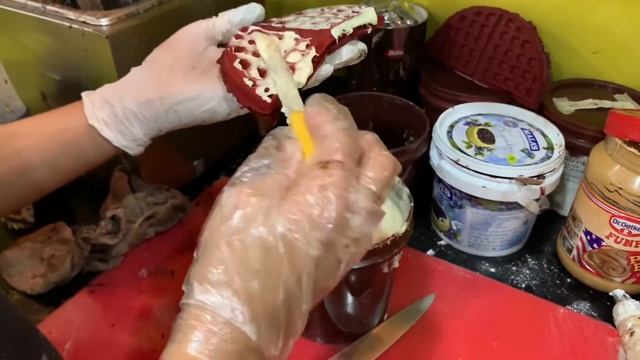 Making of Red Velvet Waffle - Belgian Waffle Factory