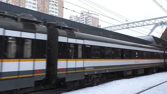 Электропоезд ЭП2ДМ-0260 (ЦППК) пригородный поезд №7533/7534 Железнодорожная - Апрелевка.